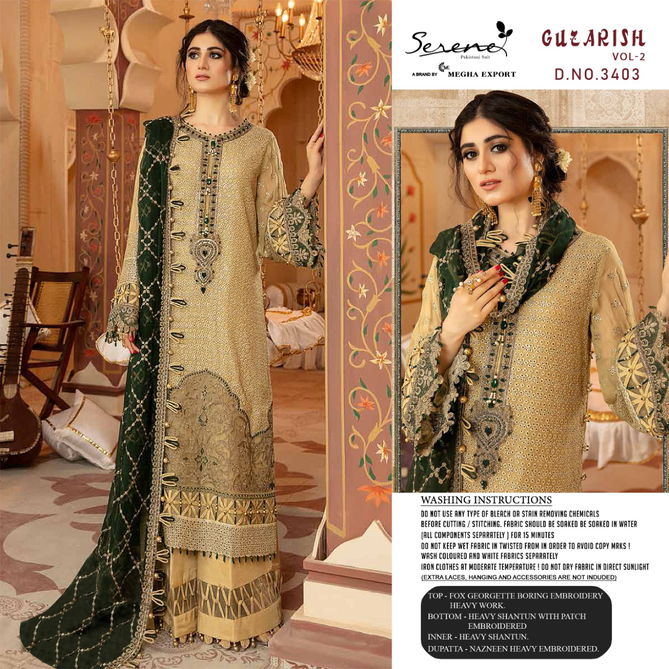 Serene Guzarish 2 Georgette Heavy Festive Wear Pakistani Salwar Kameez collection